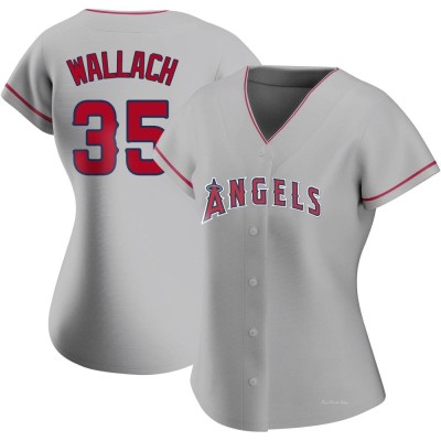 Women's Chad Wallach Los Angeles Angels Authentic Silver Road Jersey