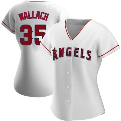 Women's Chad Wallach Los Angeles Angels Authentic White Home Jersey