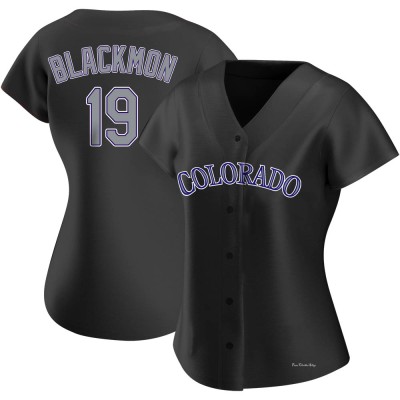 Women's Charlie Blackmon Colorado Rockies Authentic Black Alternate Jersey