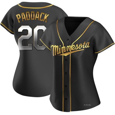 Women's Chris Paddack Minnesota Twins Replica Black Golden Alternate Jersey