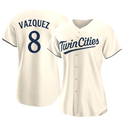 Women's Christian Vazquez Minnesota Twins Authentic Cream Alternate Jersey