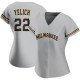 Women's Christian Yelich Milwaukee Brewers Authentic Gray Road Jersey