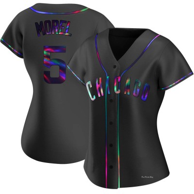 Women's Christopher Morel Chicago Cubs Replica Black Holographic Alternate Jersey