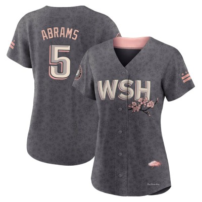 Women's CJ Abrams Washington Nationals Authentic Gray 2022 City Connect Jersey