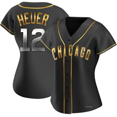 Women's Codi Heuer Chicago Cubs Replica Black Golden Alternate Jersey