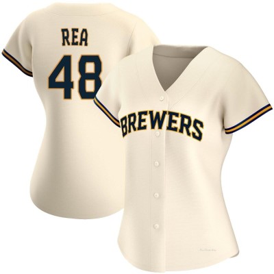 Women's Colin Rea Milwaukee Brewers Authentic Cream Home Jersey