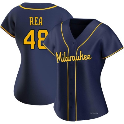 Women's Colin Rea Milwaukee Brewers Authentic Navy Alternate Jersey