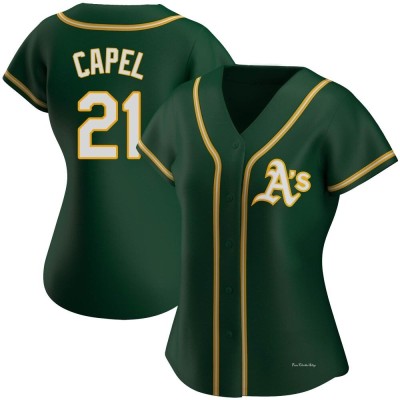 Women's Conner Capel Oakland Athletics Authentic Green Alternate Jersey