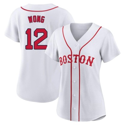 Women's Connor Wong Boston Red Sox Authentic White 2021 Patriots' Day Jersey