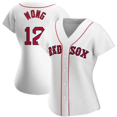 Women's Connor Wong Boston Red Sox Authentic White Home Jersey