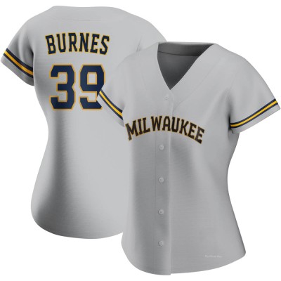 Women's Corbin Burnes Milwaukee Brewers Authentic Gray Road Jersey