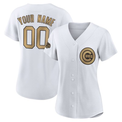 Women's Custom Chicago Cubs Game White Authentic 2022 All-Star Jersey