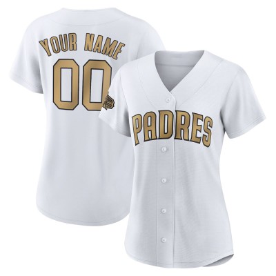 Women's Custom San Diego Padres Game White Authentic 2022 All-Star Jersey