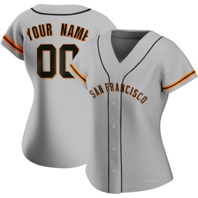 Women's Custom San Francisco Giants Authentic Gray Road Jersey