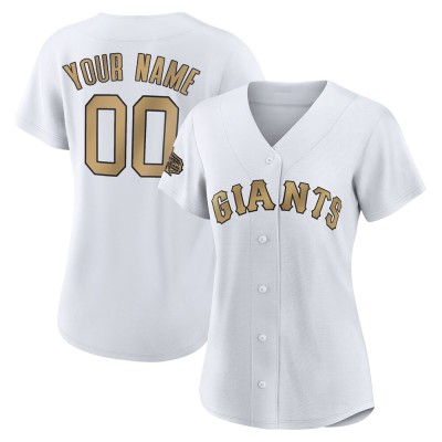 Women's Custom San Francisco Giants Game White Authentic 2022 All-Star Jersey