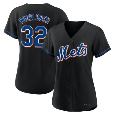 Women's Daniel Vogelbach New York Mets Authentic Black 2022 Alternate Jersey