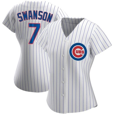 Women's Dansby Swanson Chicago Cubs Authentic White Home Jersey