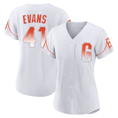 Women's Darrell Evans San Francisco Giants Authentic White 2021 City Connect Jersey