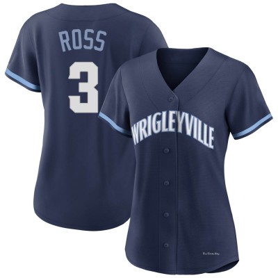 Women's David Ross Chicago Cubs Authentic Navy 2021 City Connect Jersey