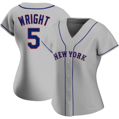 Women's David Wright New York Mets Authentic Gray Road Jersey