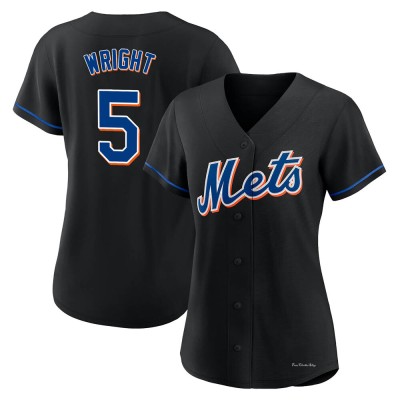 Women's David Wright New York Mets Replica Black 2022 Alternate Jersey