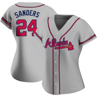 Women's Deion Sanders Atlanta Braves Authentic Gray Road Jersey