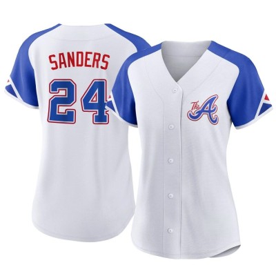 Women's Deion Sanders Atlanta Braves Replica White 2023 City Connect Jersey