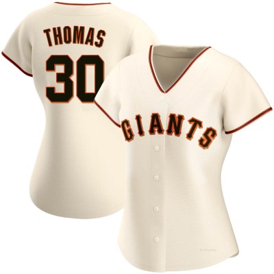 Women's Derrel Thomas San Francisco Giants Authentic Cream Home Jersey