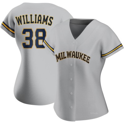 Women's Devin Williams Milwaukee Brewers Authentic Gray Road Jersey