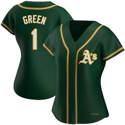 Women's Dick Green Oakland Athletics Authentic Green Alternate Jersey