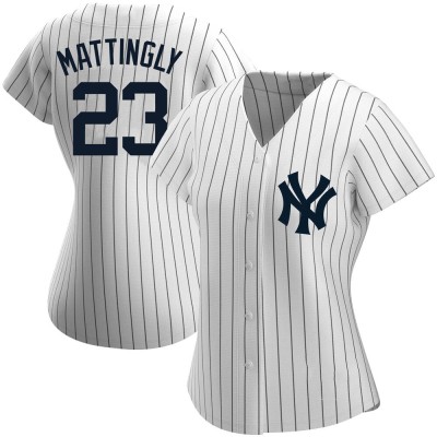 Women's Don Mattingly New York Yankees Authentic White Home Name Jersey