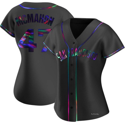 Women's Don Mcmahon San Francisco Giants Replica Black Holographic Alternate Jersey