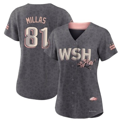 Women's Drew Millas Washington Nationals Authentic Gray 2022 City Connect Jersey