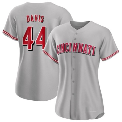 Women's Eric Davis Cincinnati Reds Authentic Gray Road Jersey