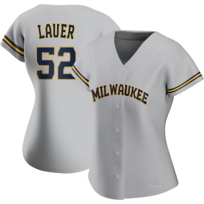 Women's Eric Lauer Milwaukee Brewers Authentic Gray Road Jersey