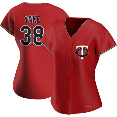 Women's Ernie Yake Minnesota Twins Authentic Red Alternate Jersey