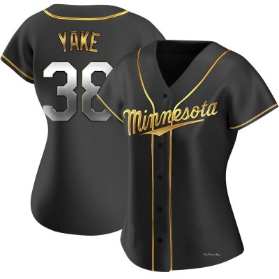 Women's Ernie Yake Minnesota Twins Replica Black Golden Alternate Jersey