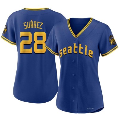 Women's Eugenio Suarez Seattle Mariners Authentic Royal 2023 City Connect Jersey