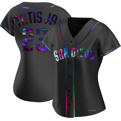 Women's Fernando Tatis Jr. San Diego Padres Replica Black Holographic Alternate Jersey