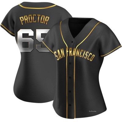 Women's Ford Proctor San Francisco Giants Replica Black Golden Alternate Jersey