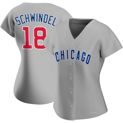 Women's Frank Schwindel Chicago Cubs Authentic Gray Road Jersey