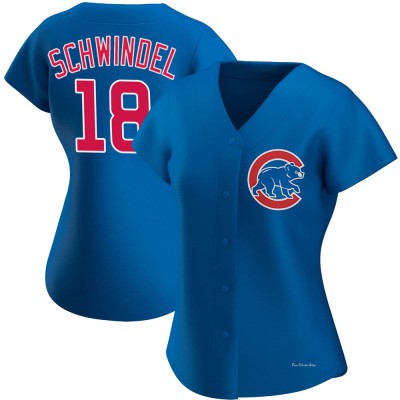 Women's Frank Schwindel Chicago Cubs Authentic Royal Alternate Jersey