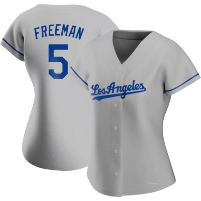 Women's Freddie Freeman Los Angeles Dodgers Authentic Gray Road Jersey