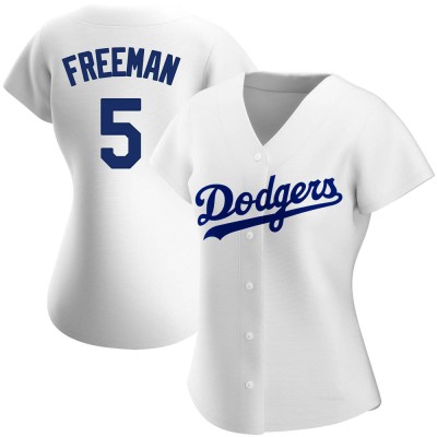 Women's Freddie Freeman Los Angeles Dodgers Replica White Home Jersey