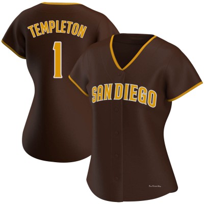 Women's Garry Templeton San Diego Padres Authentic Brown Road Jersey