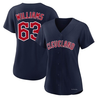 Women's Gavin Williams Cleveland Guardians Authentic Navy Alternate Jersey