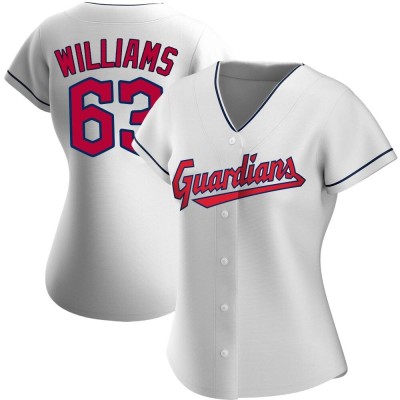 Women's Gavin Williams Cleveland Guardians Authentic White Home Jersey