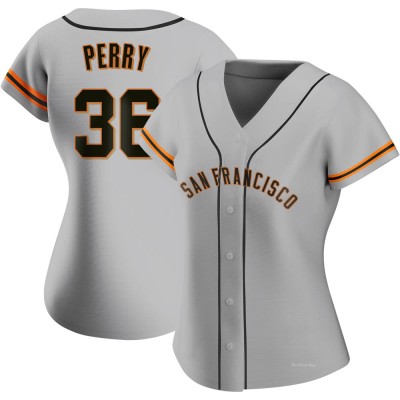 Women's Gaylord Perry San Francisco Giants Authentic Gray Road Jersey