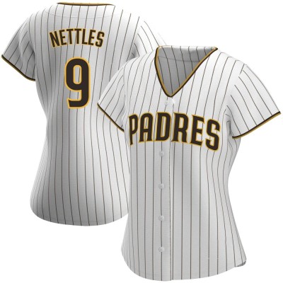 Women's Graig Nettles San Diego Padres Authentic White/Brown Home Jersey