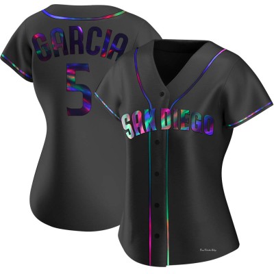 Women's Greg Garcia San Diego Padres Replica Black Holographic Alternate Jersey